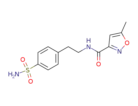 Molecular Structure of 24477-36-9 (N-{2-[4-(aminosulfonyl)phenyl]ethyl}-5-methyl-3-isoxazolecarboxamide)