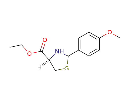 4-Thiazolidinecarboxylic acid, 2-(4-methoxyphenyl)-, ethyl ester
