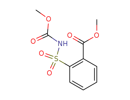 Molecular Structure of 67359-63-1 (Benzoic acid, 2-[[(methoxycarbonyl)amino]sulfonyl]-, methyl ester)