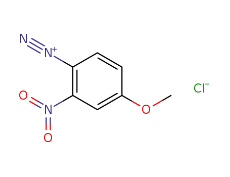 Molecular Structure of 119-25-5 (Benzenediazonium, 4-methoxy-2-nitro-, chloride)