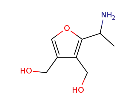Molecular Structure of 15066-64-5 (2-(1-aminoethyl)furan-3,4-diyldimethanol)