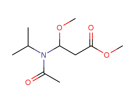 Molecular Structure of 98014-02-9 (3-(Acetyl-isopropyl-amino)-3-methoxy-propionic acid methyl ester)