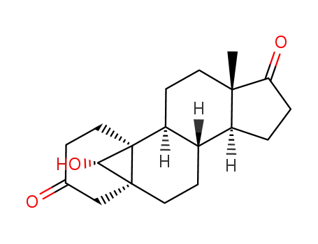 Molecular Structure of 160617-58-3 ((19S)-19-hydroxy-5β,19-cycloandrostane-3,17-dione)