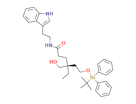 Hexanamide,
6-[[(1,1-dimethylethyl)diphenylsilyl]oxy]-4-ethyl-4-(hydroxymethyl)-N-[2-(1
H-indol-3-yl)ethyl]-, (4S)-