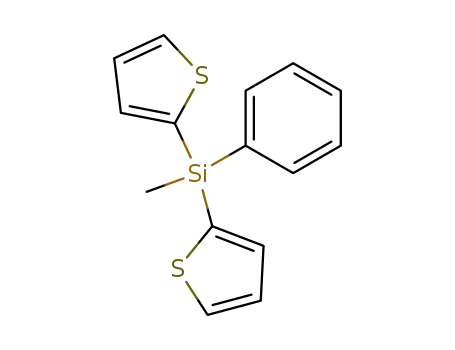Molecular Structure of 31650-28-9 (bis(2-thienyl)methylphenylsilane)