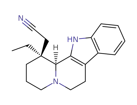 (-)-1β-cyanomethyl-1α-ethyl-1,2,3,4,6,7,12,12bα-octahydro-indolo<2,3-a>quinolizine