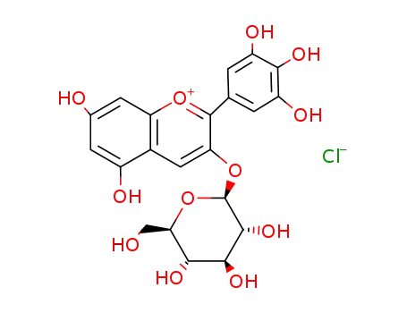 Molecular Structure of 6906-38-3 (DELPHINIDIN-3-GLUCOSIDE)