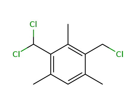 Molecular Structure of 134284-58-5 (3-chloromethyl-2,4,6-trimethylbenzylidene dichloride)