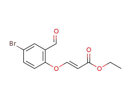 Molecular Structure of 954374-78-8 (ethyl (E)-3-(4-bromo-2-formylphenoxy)acrylate)