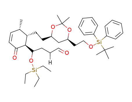 4-[(1S,5S,6S)-6-(2-{(4R,6S)-6-[2-(tert-Butyl-diphenyl-silanyloxy)-ethyl]-2,2-dimethyl-[1,3]dioxan-4-yl}-ethyl)-5-methyl-2-oxo-cyclohex-3-enyl]-4-triethylsilanyloxy-butyraldehyde