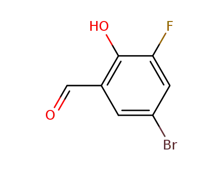 Molecular Structure of 251300-28-4 (5-BROMO-3-FLUOROSALICYLALDEHYDE)