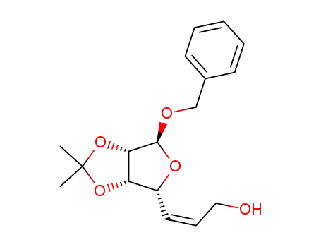 benzyl (Z)-5,6-dideoxy-2,3-O-isopropylidene-α-D-lyxo-hept-5-enofuranoside