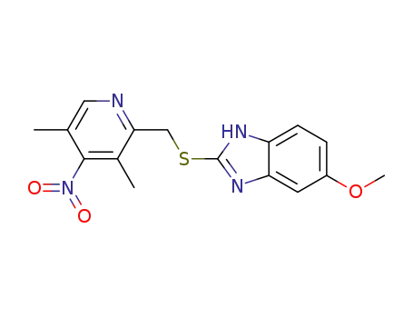 Molecular Structure of 142885-91-4 (4-Desmethoxy-4-nitro Omeprazole Sulfide)