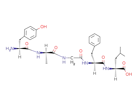 Molecular Structure of 64963-08-2 (L-Leucine, N-[N-[N-(N-L-tyrosyl-D-alanyl)glycyl]-D-phenylalanyl]-)