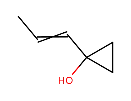 Molecular Structure of 136964-22-2 (Cyclopropanol, 1-(1-propenyl)-)