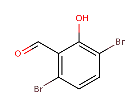 Molecular Structure of 63536-06-1 (Benzaldehyde, 3,6-dibromo-2-hydroxy-)