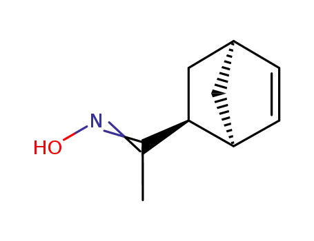 Molecular Structure of 825-68-3 (Ethanone, (1R,2R,4R)-1-bicyclo[2.2.1]hept-5-en-2-yl-, oxime, rel-)