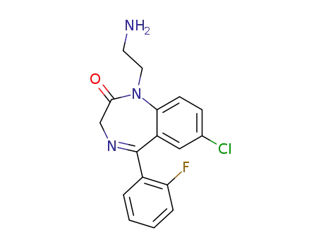 1-(2-アミノエチル)-7-クロロ-5-(2-フルオロフェニル)-1,3-ジヒドロ-2H-1,4-ベンゾジアゼピン-2-オン