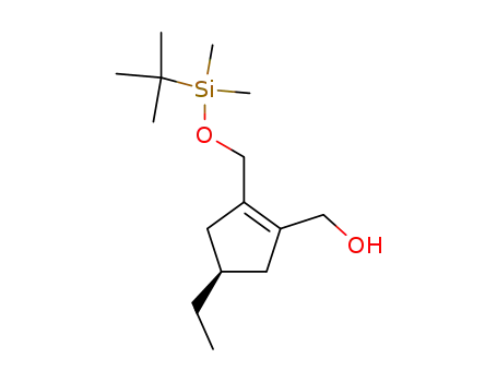 Molecular Structure of 301670-62-2 ((4R)-4-ethyl-2-(tert-butyldimethylsilyloxy)methylcyclopent-1-enmethanol)