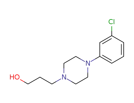 Molecular Structure of 32229-98-4 (3-[4-(3-chlorophenyl)piperazin-1-yl]propan-1-ol)