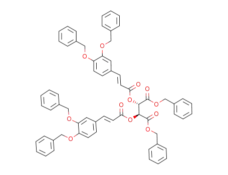 Molecular Structure of 488148-83-0 (Butanedioic acid,
2,3-bis[[(2E)-3-[3,4-bis(phenylmethoxy)phenyl]-1-oxo-2-propenyl]oxy]-,
bis(phenylmethyl) ester, (2S,3S)-)
