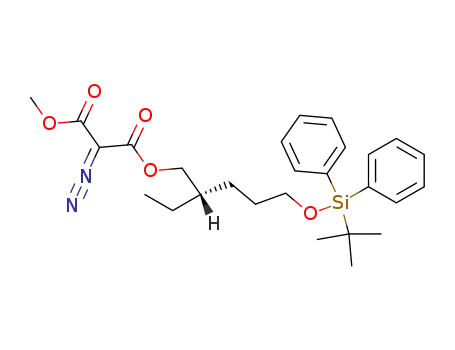 Propanedioic acid, diazo-,
(2S)-5-[[(1,1-dimethylethyl)diphenylsilyl]oxy]-2-ethylpentyl methyl ester