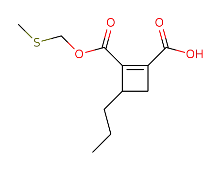 Molecular Structure of 301670-67-7 (3-propyl-cyclobut-1-ene-1,2-dicarboxylic acid 2-methylsulfanylmethyl ester)