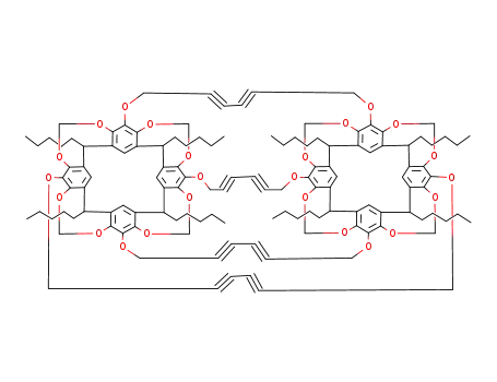 Molecular Structure of 152507-88-5 (36,51-(epoxy<2,4>hexadiynoxy)-22,26:61,65-dimethano-2,56:19,31-dimetheno-3,55,18,32-(methynoxy<2,4>hexadiynoxymethyno)-1H,20H,28H,30H,57H,59H-bis<1,3>benzodioxocino<9,8-d:9',8'-d'>bis<1,3>benzodioxocino<9',10':19,20;10'',9'':29,30><1,3,6,13,16,18,21,28>)