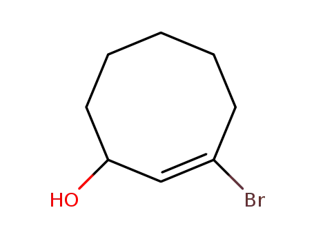Molecular Structure of 6518-10-1 (1-Brom-3-hydroxy-cycloocten-<sup>(1)</sup>)
