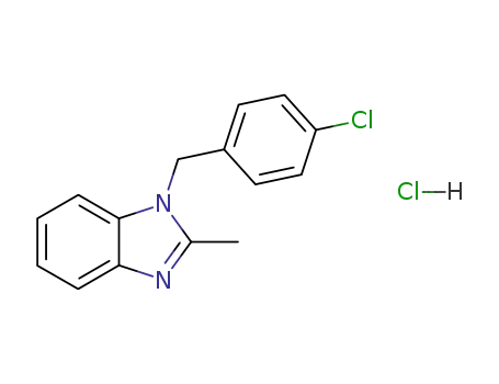 Molecular Structure of 74298-63-8 (1-(4-CHLOROBENZYL)-2-METHYLBENZIMIDAZOLE HCL)