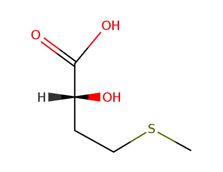 Molecular Structure of 39638-34-1 ((R)-2-hydroxy-4-(methylthio)butyric acid)