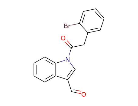 Molecular Structure of 171734-95-5 (1-<2-(2-bromophenyl)-1-oxoethyl>-1H-indole-3-carboxaldehyde)