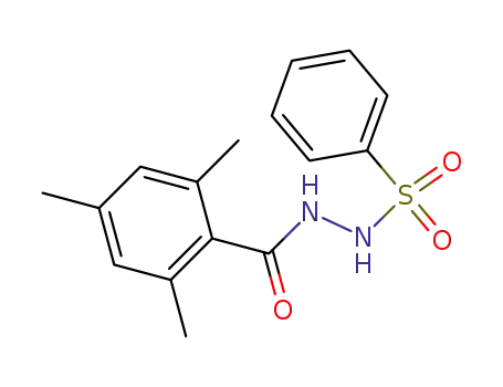 Molecular Structure of 101289-28-5 (<i>N</i>-benzenesulfonyl-<i>N</i>'-(2,4,6-trimethyl-benzoyl)-hydrazine)