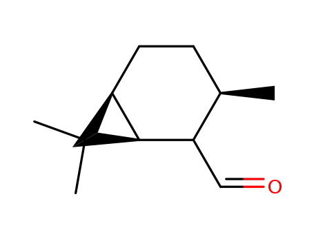 Molecular Structure of 68804-33-1 (3,7,7-trimethylbicyclo[4.1.0]heptane-2-carbaldehyde)
