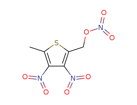 Molecular Structure of 854631-44-0 (nitric acid-(5-methyl-3,4-dinitro-[2]thienylmethyl ester))