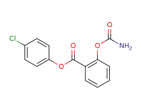 Molecular Structure of 88599-62-6 (4-chlorophenyl 2-(carbamoyloxy)benzoate)