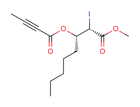 Molecular Structure of 171231-65-5 (methyl (2S,3S)-2-iodo-3-(butynoyloxy)octanoate)