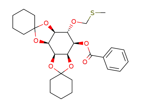 Molecular Structure of 60504-84-9 (DL-1-O-benzoyl-2,3:4,5-di-O-cyclohexylidene-6-O-methylthiomethyl-epi-enositol)