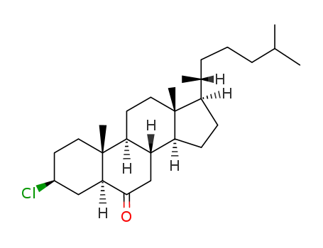 Molecular Structure of 1056-93-5 (3β-Chloro-5α-cholestan-6-one)