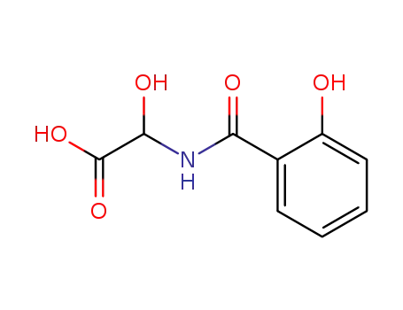 Molecular Structure of 136492-94-9 (Acetic  acid,  hydroxy[(2-hydroxybenzoyl)amino]-  (9CI))