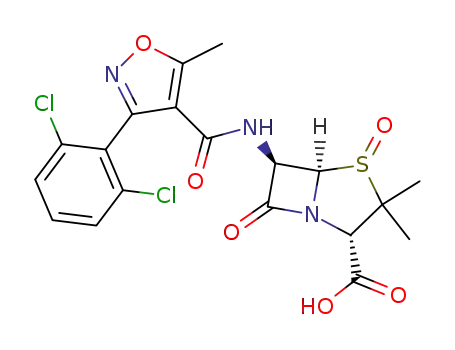 Molecular Structure of 36231-31-9 (Dicloxacillin S-sulphoxide)