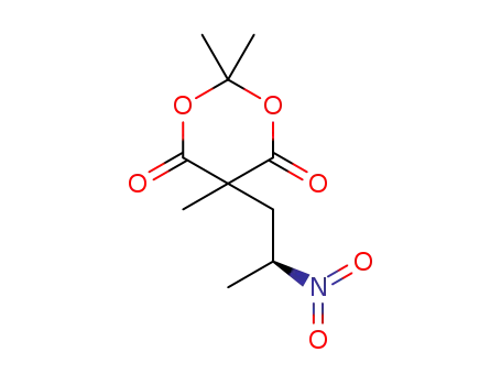 Molecular Structure of 1374824-11-9 ((S)-2,2,5-trimethyl-5-(2-nitropropyl)-1,3-dioxane-4,6-dione)