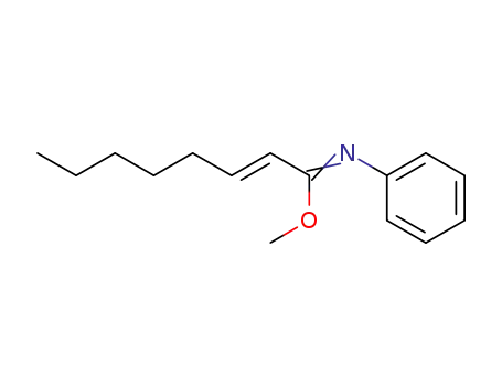 Molecular Structure of 56830-01-4 (trans-Methyl-N-phenyl-2-octenoimidat)