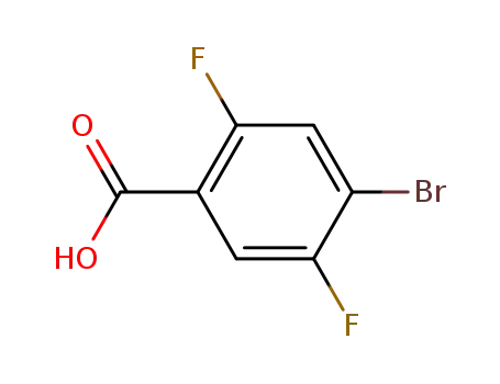 Molecular Structure of 28314-82-1 (Benzoic acid, 4-bromo-2,5-difluoro-)