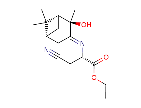 (S)-3-Cyano-2-[(1R,2R,5R)-2-hydroxy-2,6,6-trimethyl-bicyclo[3.1.1]hept-(3E)-ylideneamino]-propionic acid ethyl ester