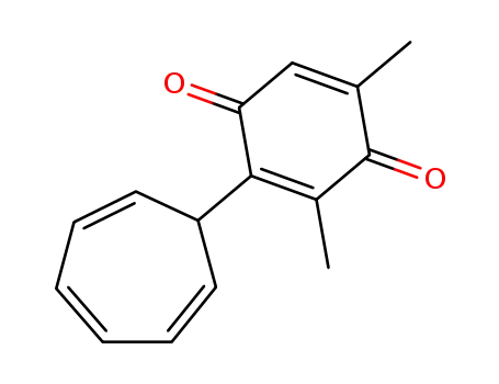 Molecular Structure of 60457-35-4 (2-Cyclohepta-2,4,6-trienyl-3,5-dimethyl-[1,4]benzoquinone)
