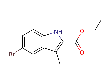 Molecular Structure of 70070-22-3 (1H-Indole-2-carboxylic acid, 5-bromo-3-methyl-, ethyl ester)
