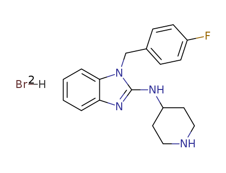 1H-Benzimidazol-2-amine,1-[(4-fluorophenyl)methyl]-N-4-piperidinyl-, hydrobromide (1:2)