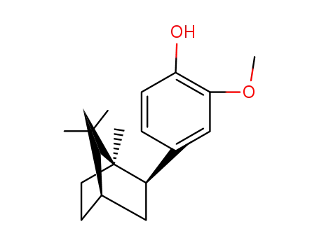 Molecular Structure of 13746-56-0 ((exo)-2-methoxy-4-(1,7,7-trimethylbicyclo[2.2.1]hept-2-yl)phenol)