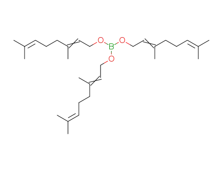 Molecular Structure of 65416-33-3 (tris[(E)-3,7-dimethylocta-2,6-dien-1-ol], triester with boric acid)
